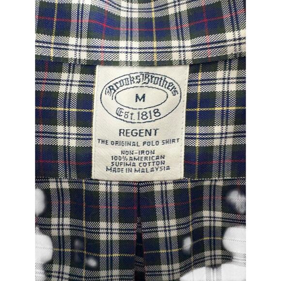 Brooks Brothers Plaid Regent Button Down Shirt 100% Supima Cotton Preppy Size M - Picture 3 of 5
